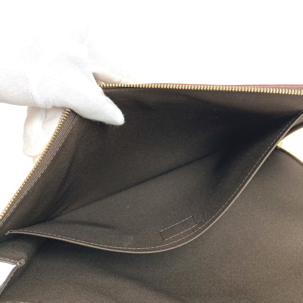 LOUIS VUITTON Authentic Brown Monogram Canvas Pochette Pouch - Picture 13 of 14